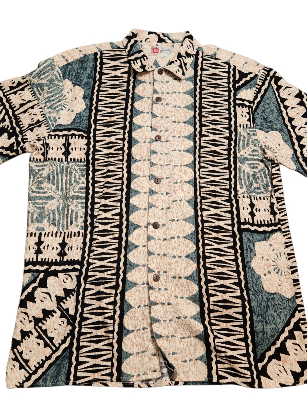 Hilo Hattie RARE VINTAGE Men's Size Large Hawaiian Shirt 1980 Made In Hawaii USA